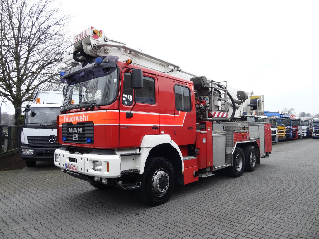 Truck mounted aerial platform MAN FE 410 6X6 Feuerwehr Vema Lift 32 Meter