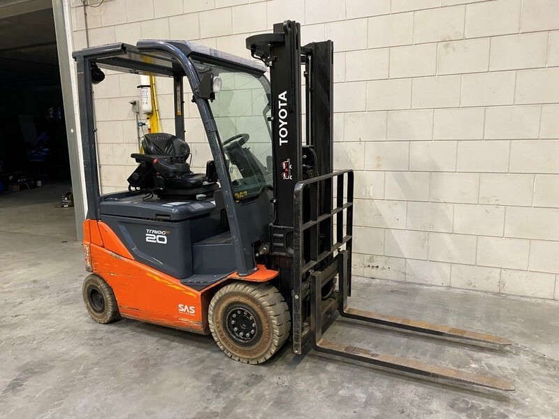 Forklift Electric Toyota 2 ton Traigo 20 Duplex Freelift Sideshift Elektra 2016
